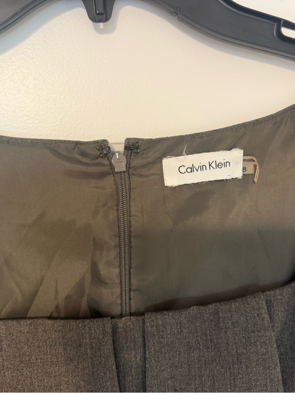 Calvin Klein Gray Cap-Sleeve Sheath Dress - Picture 4 of 4